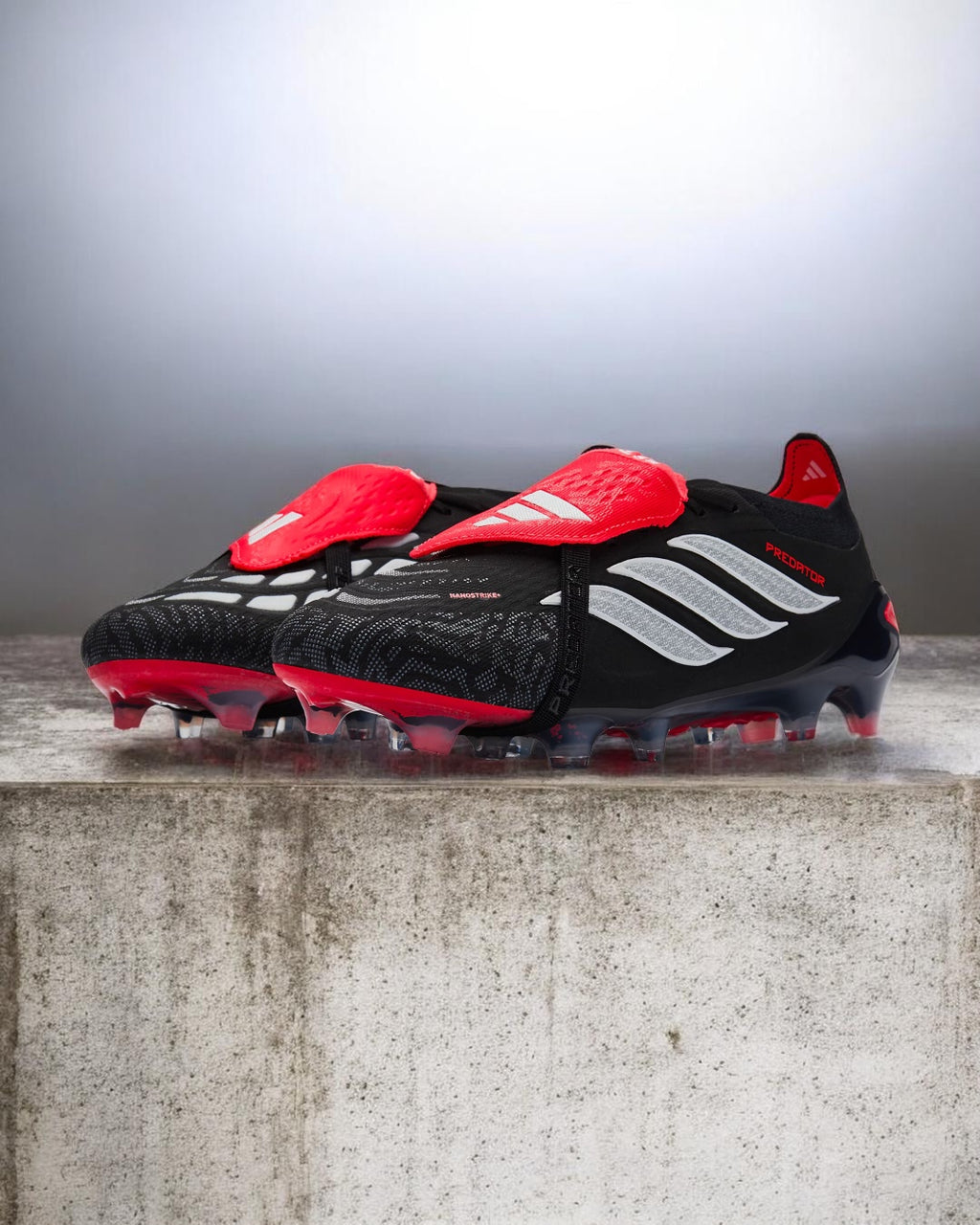 ADIDAS PREDATOR ELITE FOLD OVER TONGUE BLACK RED FG