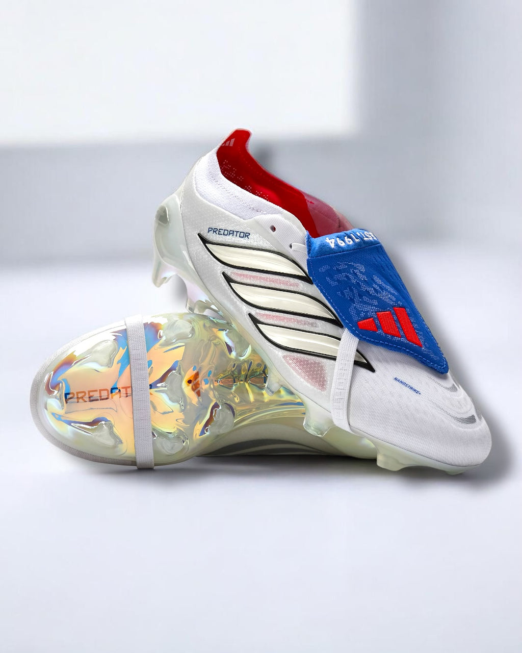 ADIDAS PREDATOR ELITE FOLD OVER TONGUE WHITE BLUE FG